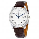 Longines Master Collection Round Leather Strap Watch