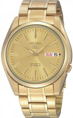 Seiko Men's 5 Automatic Gold-Tone Steel and Dial