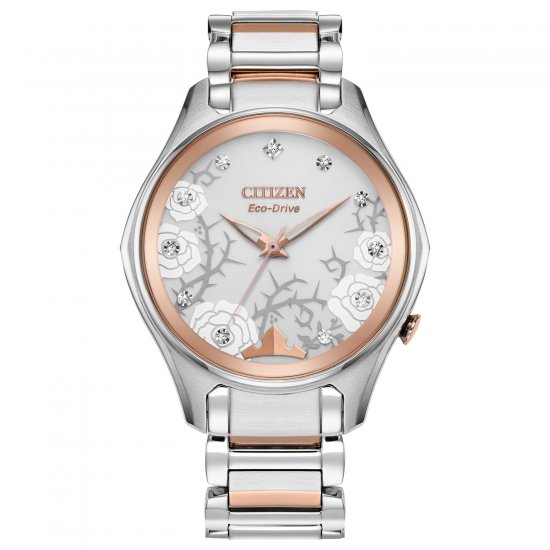Citizen Women\'s Eco-Drive Disney Aurora Diamond Accent Two-Tone Watch - EM0594-53W