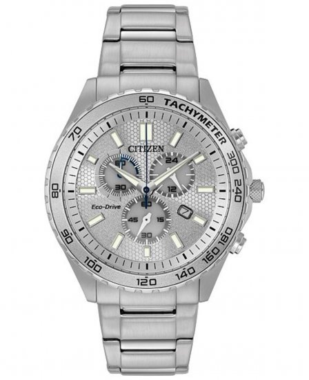 Citizen Men\'s Eco-Drive Chronograph Sport Stainless Steel Bracelet Watch