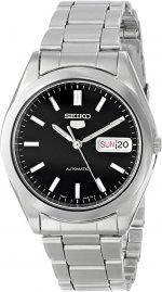 Seiko Men's SNX997 "5" Black Dial Stainless Steel Automatic Watch