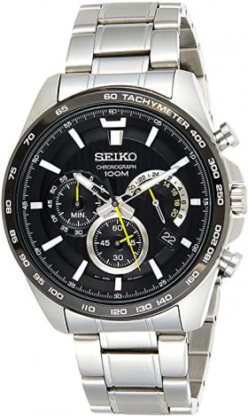 Seiko SSB303P1 Men's Black Dial Steel Bracelet Chronograph Watch