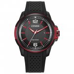 Citizen Men's Eco-Drive Strap Watch with Black Dial AW1658-02E