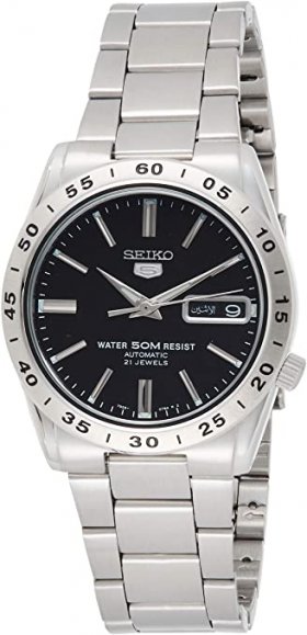 Seiko Men's Year-Round Automatic Watch with Stainless Steel Strap, Silver, 21 (Model: SNKE01K1)