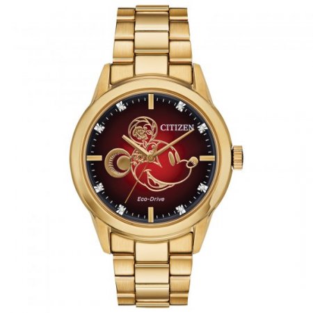 Citizen Eco-Drive Disney Mickey Mouse Gold-Tone Diamond Watch - FE7082-53W