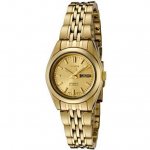 Women's SYMA38K 5 Automatic Gold Dial Gold-Tone Stainless Steel Watch