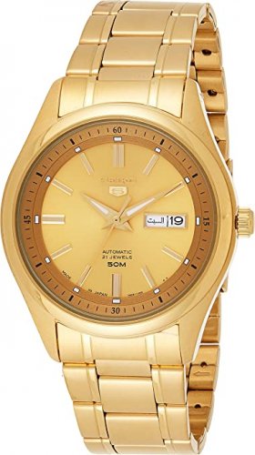 Seiko 5 Automatic Gold Dial Men's Watch SNKN96J1