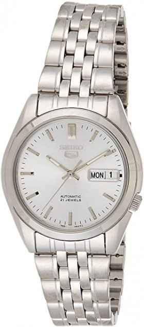 Seiko Men's SNK355K 5 Automatic Silver Dial Stainless Steel Watch