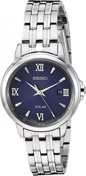 Seiko Women's Ladies Dress Japanese-Quartz Watch with Stainless-Steel Strap, Silver, 12.4 (Model: SUT347)