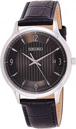 Seiko neo Classic Mens Analog Quartz Watch with Leather Bracelet SGEH85P1