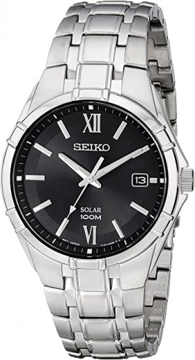 Seiko Men's SNE215 "Classic" Stainless Steel Solar Watch