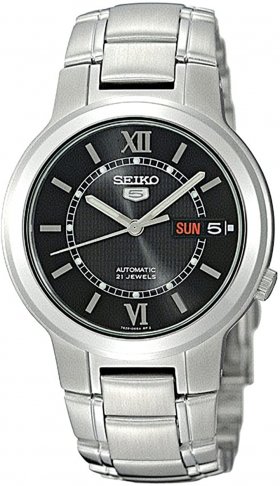 Seiko Men's Quartz Watch with Stainless-Steel Strap, Silver, 22 (Model: SNKA23K1S)