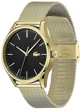 Seiko Lacoste Men's Quartz Watch with Stainless Steel Strap, Gold, 20 (Model: 2011104)