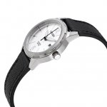 Citizen EU6070-01A Women's Black Leather Strap with Silver Analog Dial Watch
