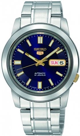 Seiko Men's SNKK11 5 Stainless Steel Blue Dial Watch