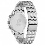 Citizen Men's CA7000-55E Corso Eco-Drive Black Dial Steel Bracelet Chronograph Watch