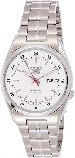 Seiko Series 5 Automatic Date-Day White Dial Men\'s Watch SNK559J1