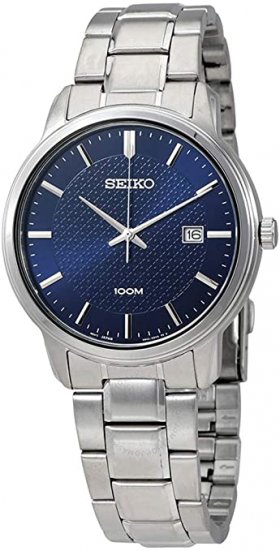 Seiko Men's Year-Round Quartz Watch with Stainless Steel Strap, Grey, 22 (Model: SUR193P1)