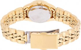 Seiko Women's SYMA38K 5 Automatic Gold Dial Gold-Tone Stainless Steel Watch