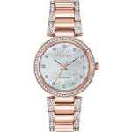 Citizen Women's Eco-Drive Pink Gold Stainless Steel Crystal Watch EM0843-51D
