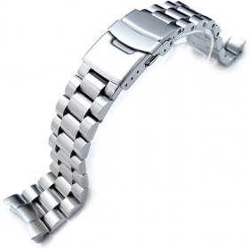 Seiko 22mm Endmill watch band for Diver SKX007, Brushed Solid Stainless Steel