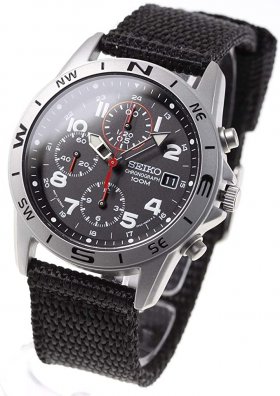 Seiko import Black SND399P men's watch imports overseas models