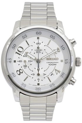 SNDW87P1,Ladies Chronograph,Medium Size,Stainless Steel Case & Bracelet,Silver Dial,100m WR,SNDW87