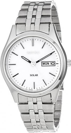 Seiko Men\'s SNE031 Stainless Steel Solar-Powered Watch