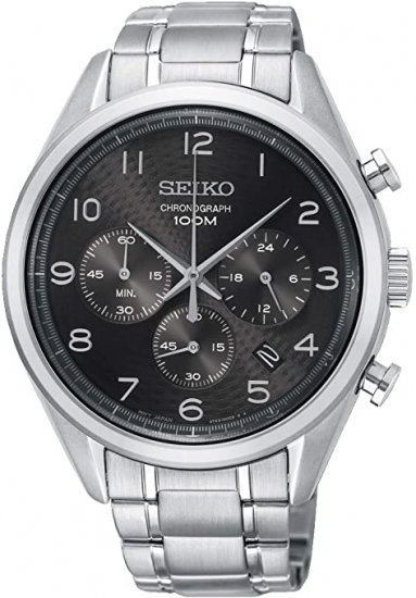 Seiko Chronograph Black Dial Men's Watch SSB295P1