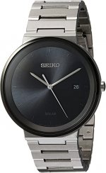 Seiko Men's Dress Japanese-Quartz Watch with Stainless-Steel Strap, Silver, 20 (Model: SNE479)
