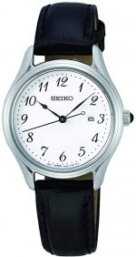 Seiko Men's Stainless_Steel Quartz Fitness Watch with Leather Strap, Black, 13 (Model: SUR639P1)