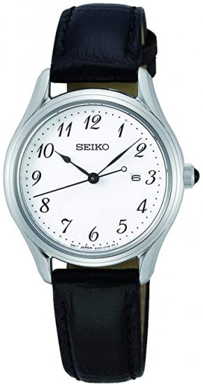 Seiko Men\'s Stainless_Steel Quartz Fitness Watch with Leather Strap, Black, 13 (Model: SUR639P1)