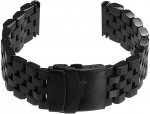 Seiko StrapsCo Stainless Steel Block Link Watch Bracelet Band Strap - Choose Your Color - 20mm 22mm 24mm