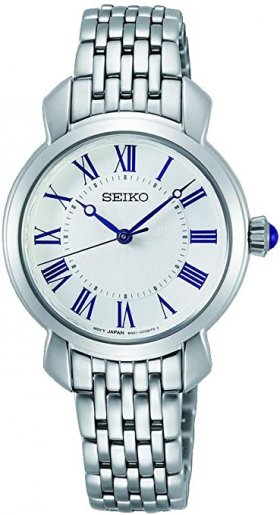 Seiko Women's Stainless_Steel Quartz Fitness Watch with Brass Strap, Silver, 13 (Model: SUR629P1)