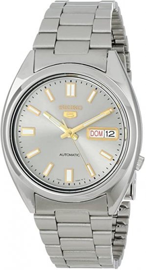Seiko 5 Men\'s SNXS75 Automatic Grey Dial Stainless-Steel Bracelet Watch