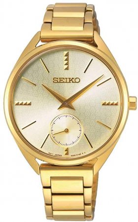 Seiko Conceptual 50th Anniversary Quartz Gold Dial Ladies Watch SRKZ50