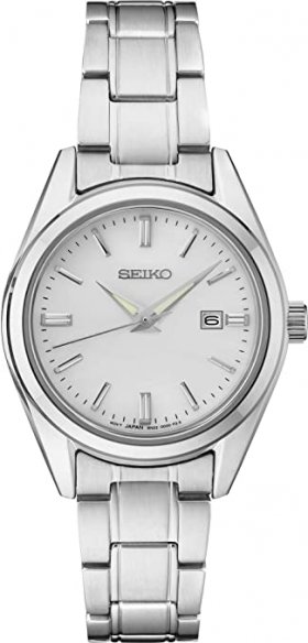 Seiko Women's Essentials Japanese Quartz With Stainless Steel Strap, Silver (Model: SUR633)