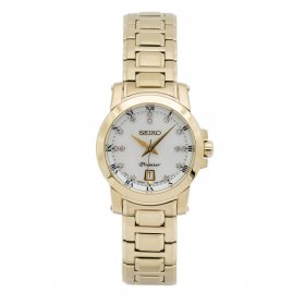 Seiko Women's SXDG04P1 Quartz Gold Plated White