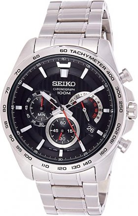 Seiko Mens Chronograph Quartz Watch with Stainless Steel Strap SSB299P1