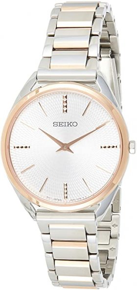 Seiko Women's Quartz Watch with Stainless Steel Strap, Silver, 18 (Model: SWR034P1)