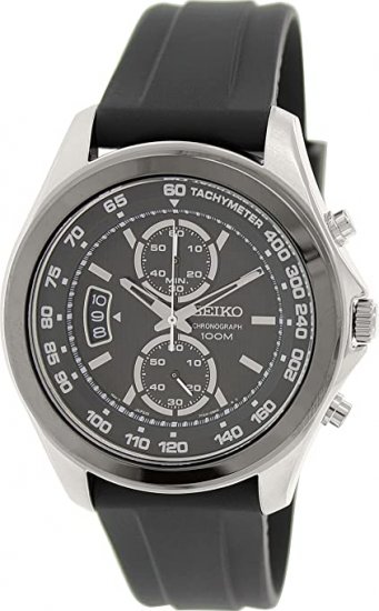 Seiko Chronograph Black Dial Mens Watch SNN257P2