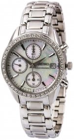 Seiko Women's SNDY21 Stainless Steel Analog with Mother-Of-Pearl Dial Watch