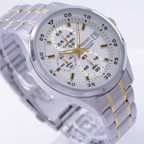 Seiko neo Sports Mens Analog Quartz Watch with Stainless Steel Bracelet SKS629P1