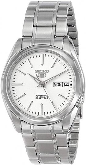 Seiko Men's Year-Round Automatic Watch with Stainless Steel Strap, Silver, 20 (Model: SNKL41K1)