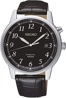 Seiko Kinetic Black Dial Mens Watch SKA781