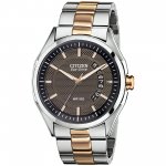 Citizen Men's Eco-Drive Silver/Rose Gold-Tone Watch AW1146-55H