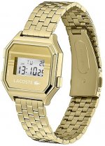 Seiko Lacoste Berlin Quartz Watch with Stainless Steel Strap, Gold Tone, 18 (Model: 2020138)