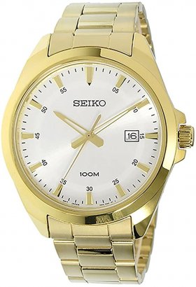 Seiko Seiko -Quartz Gents Gold Plated Bracelet Watch