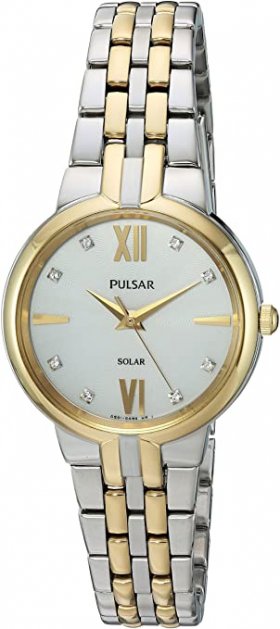 Seiko Pulsar Women's Japanese-Quartz Watch with Stainless-Steel Strap, Two Tone, 14 (Model: PY5024)