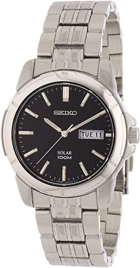 Seiko Men's SNE093 Stainless Steel Solar Watch